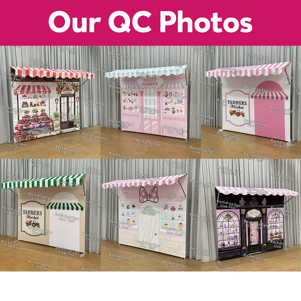 Awning Backdrop Candy shop backdrop Party Frame Stand