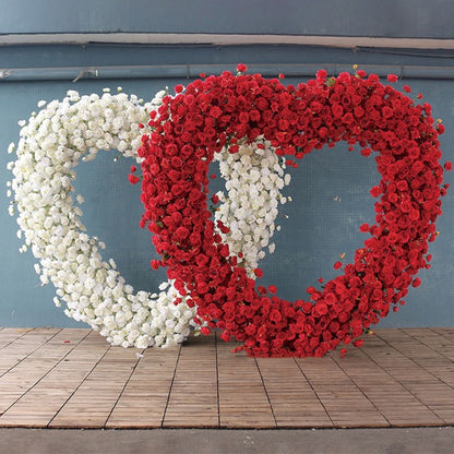 6.5ft Party & Hoop Balloon Heart Shape Loop Arch Backdrop Heart Backdrop-Without Flower