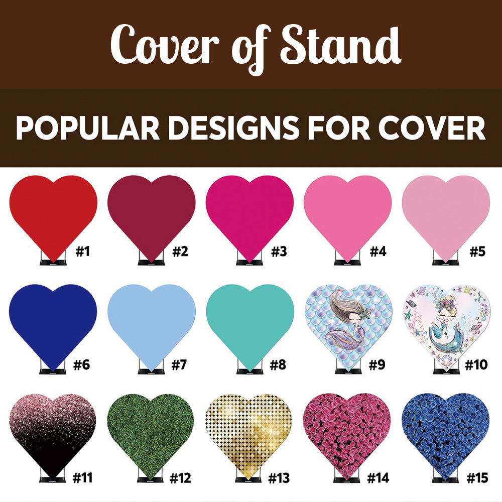 6.5ft Heart Shape Stand Arch Backdrop Loop Heart Flower Backdrop Stand