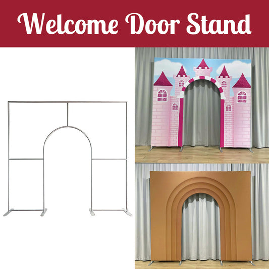 10x9ft Wedding Party Flower Arch Frame Welcome Stand Door Backdrop