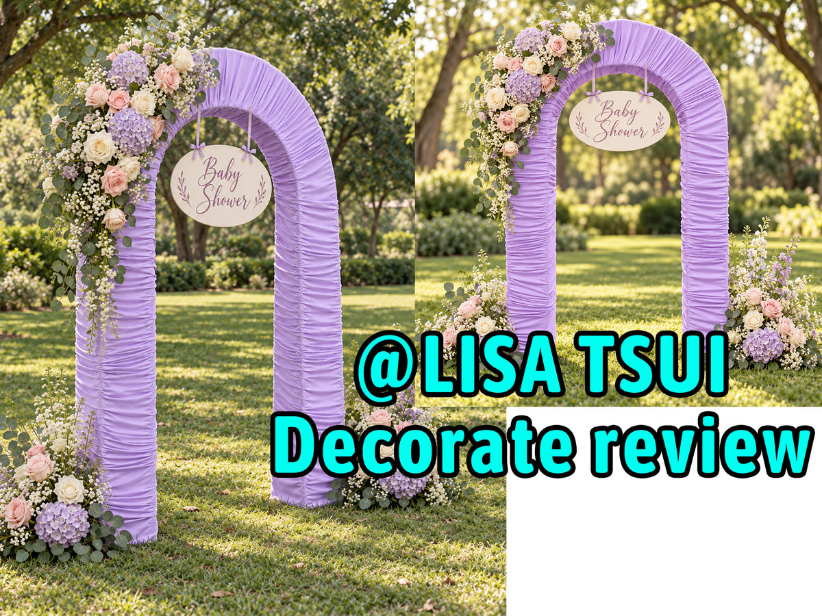 3D Arch Door Ruched Fabric Cover Arch Stand for Baby Shower Backdrop Wedding Decor