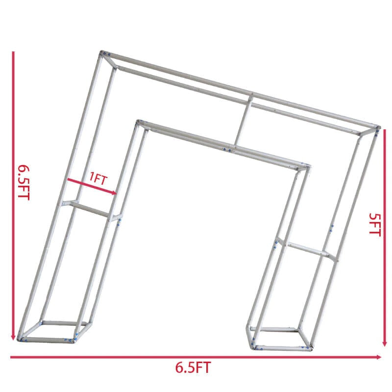 3D Slant Arch Party Backdrop Stand for Birthday&Baby Shower&Wedding Pa ...