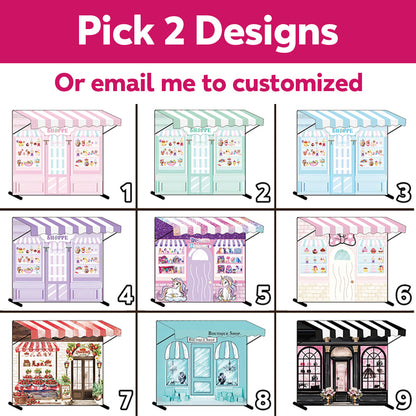 Awning Backdrop Candy shop backdrop Party Frame Stand