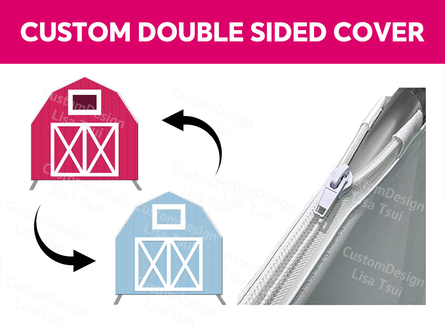 6ft/7ft Barn Backdrop Stand | Birthday Party Decoration Prop