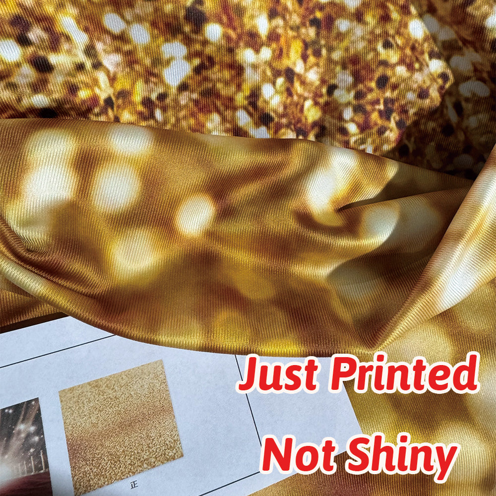 Pillowcase Tension Backdrop Gold Sparkle Printed- Not Real Sequin Fabric- Not Shiny