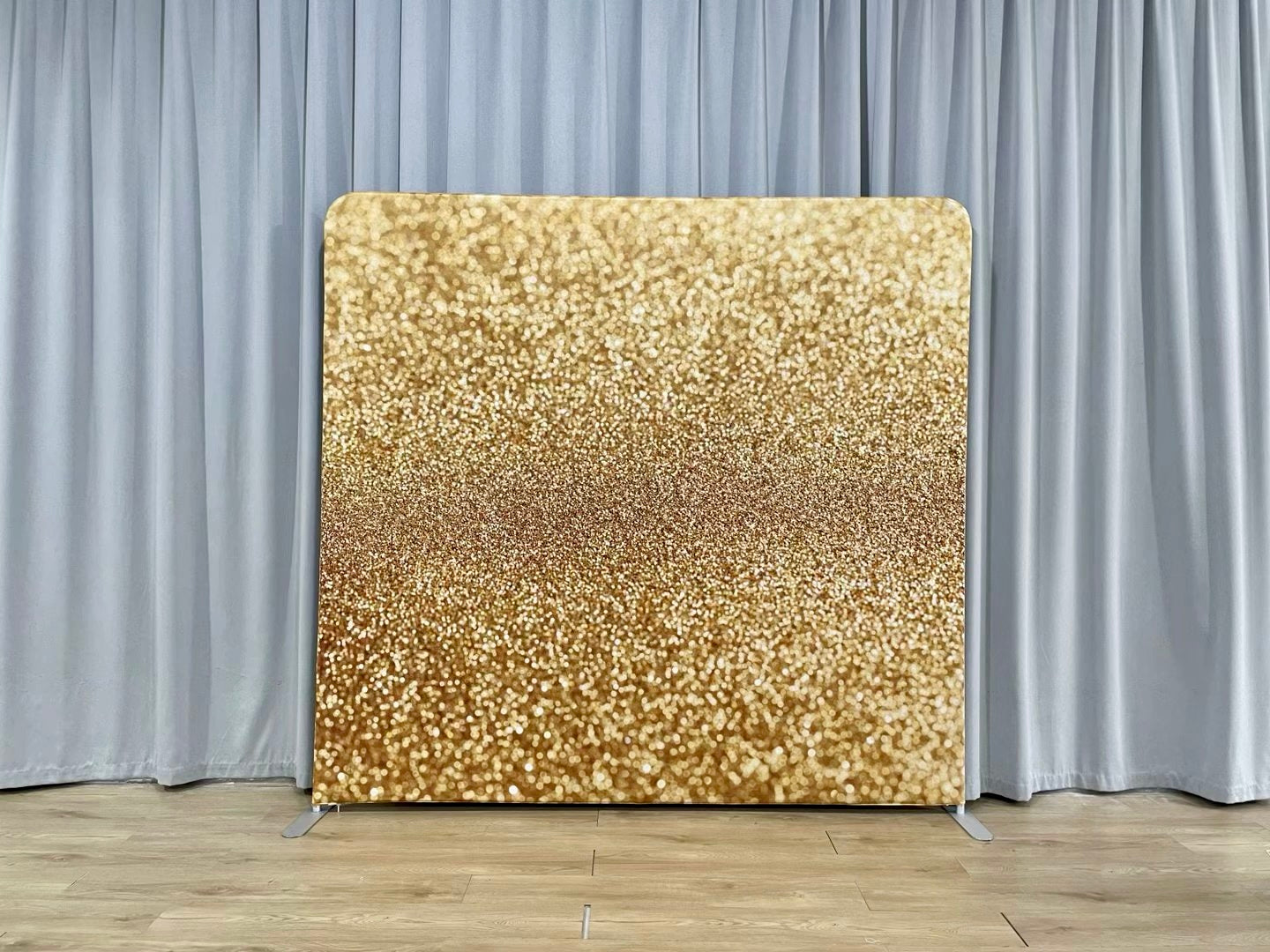 Pillowcase Tension Backdrop Gold Glitter Prined