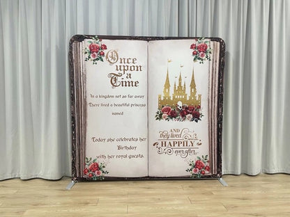 Pillowcase Tension Backdrop Rose Storybook Talebook Once upon a time