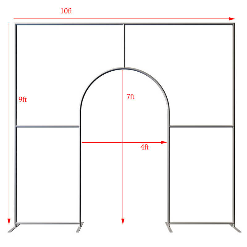 10x9ft Wedding Party Flower Arch Frame Welcome Stand Door Backdrop