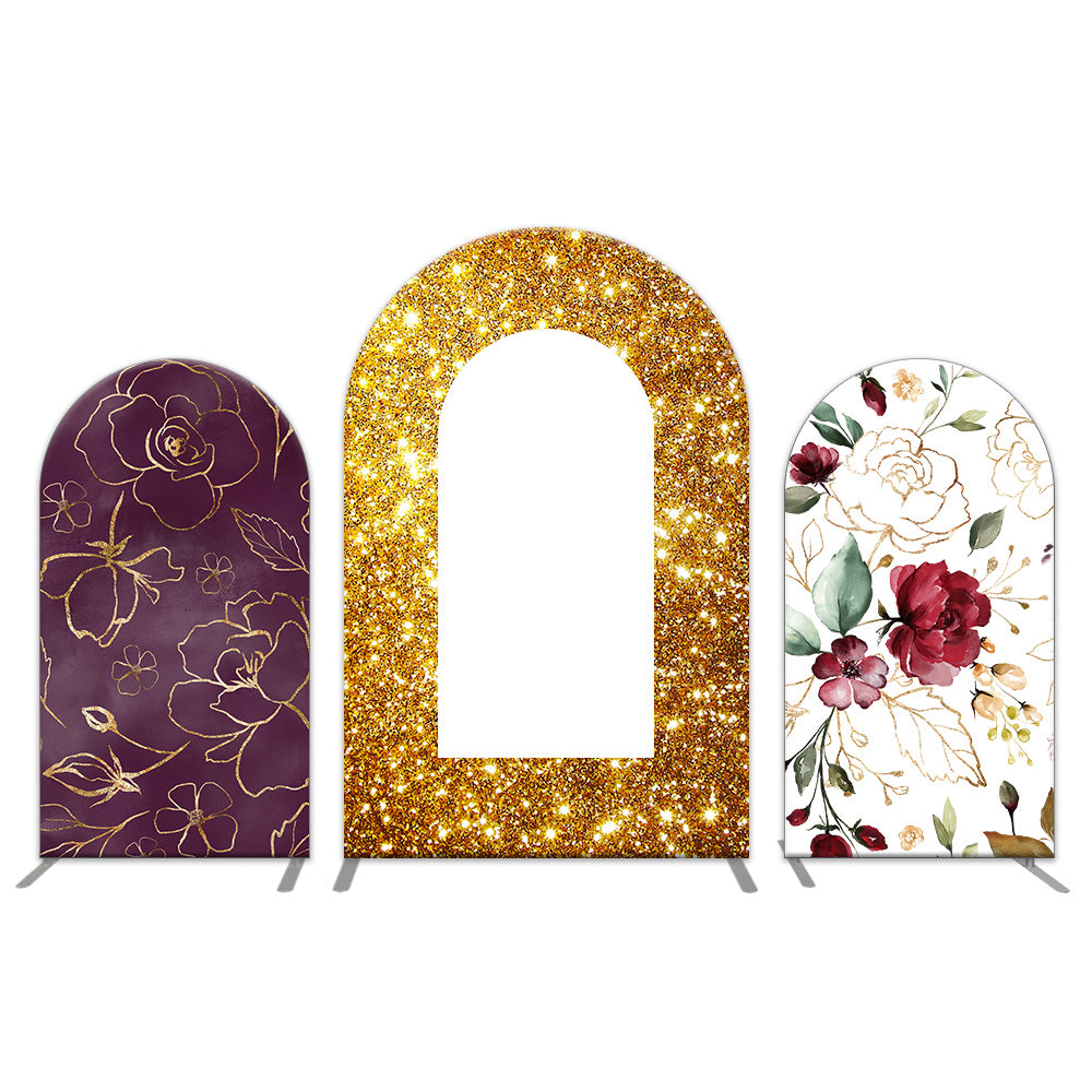 Golden Rose Combination Open Backdrop Arch for Wedding Event – Backdrop2go
