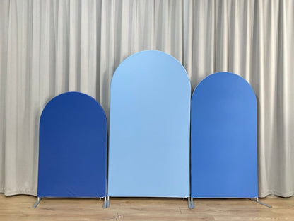 Solid Royal Blue and Baby Blue Combination Arch Backdrop