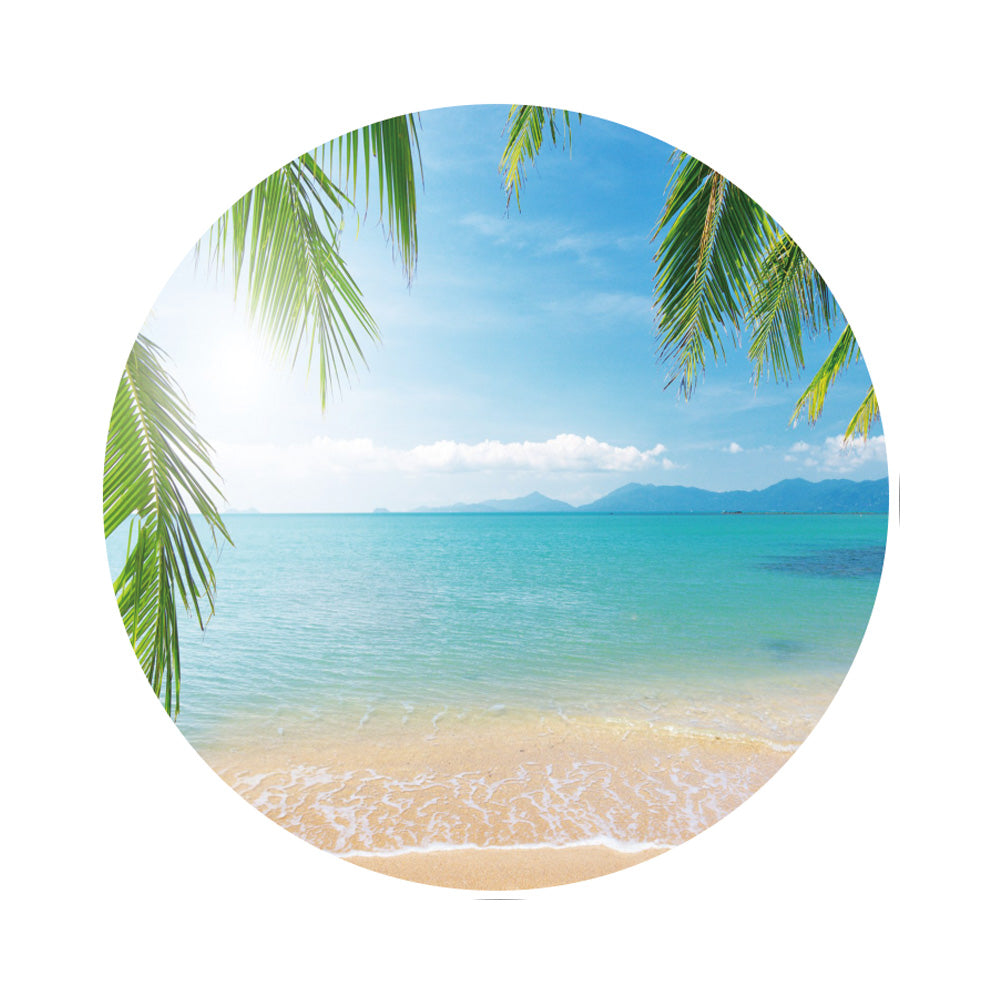 Aloha Summer Beach Round Backdrop Cover