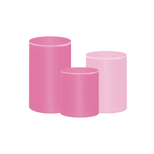 Photo of Baby Pink Pedestal Cylinder Plinths