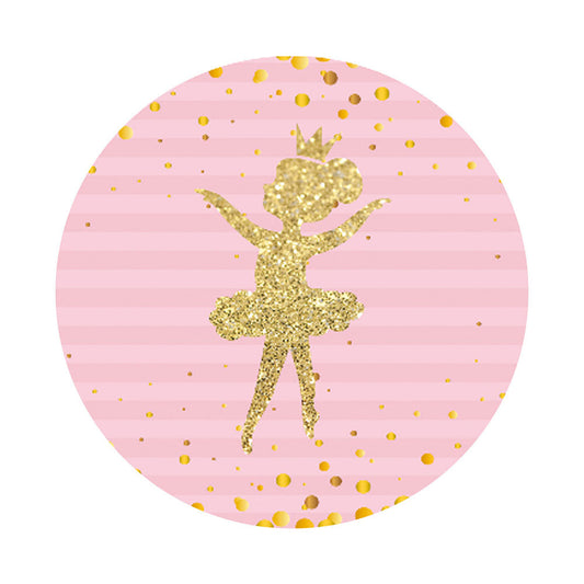 Ballerina Party Round Backdrop Cover