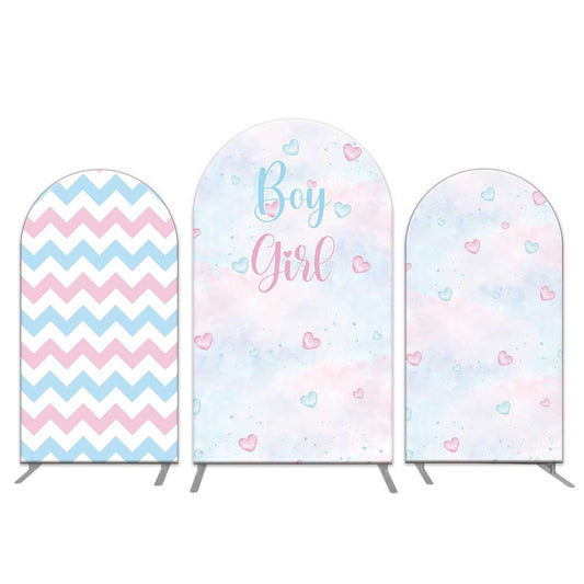 Boys or Girls Chiara Wall Arch Backdrop Cover for Gender Reveal