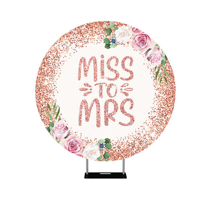 Bridal Shower Floral Round Backdrop Cover