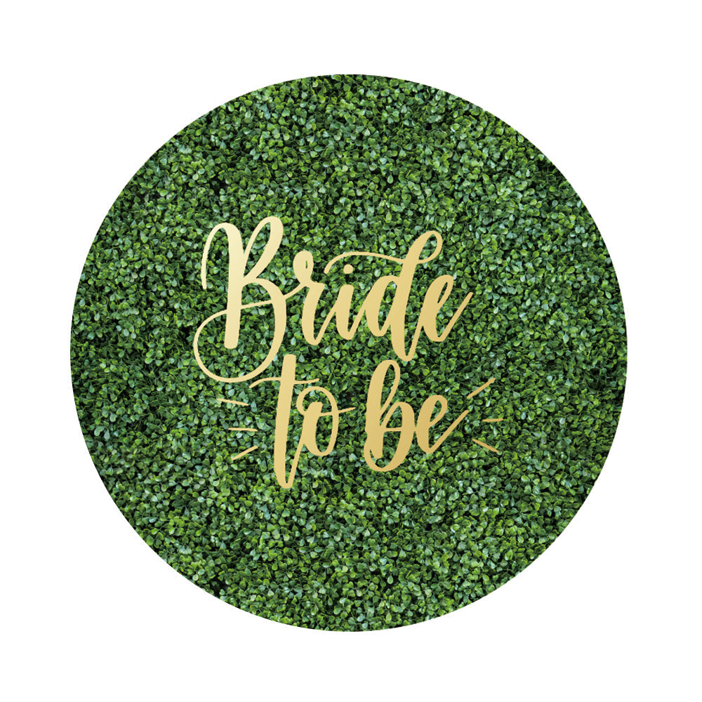 Bridal Shower Greenery Round Backdrop Cover