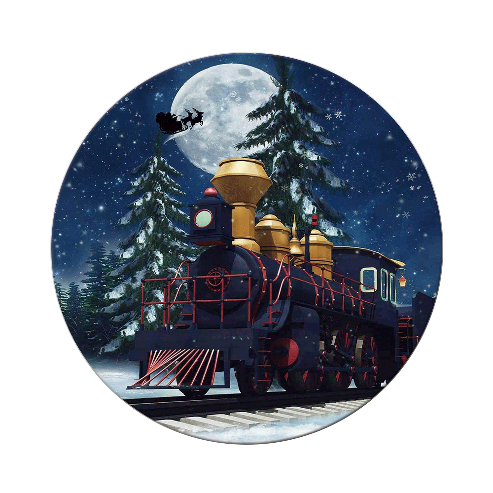 Christmas Night Personalized Round Backdrop Cover