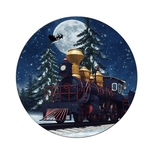Christmas Night Personalized Round Backdrop Cover