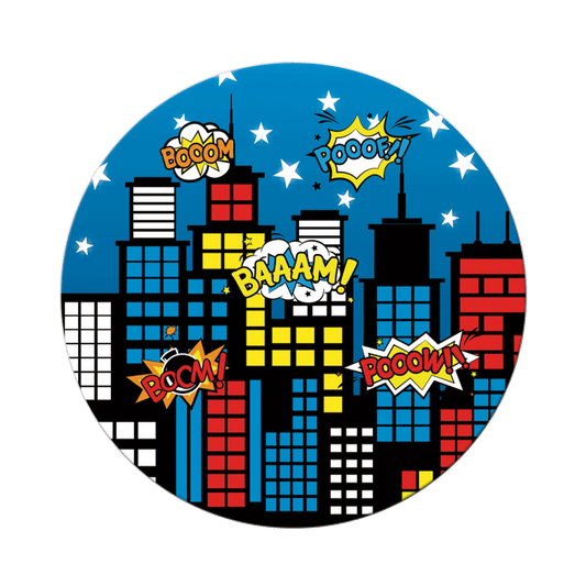 City Building Spider Personalized Round Backdrop Cover