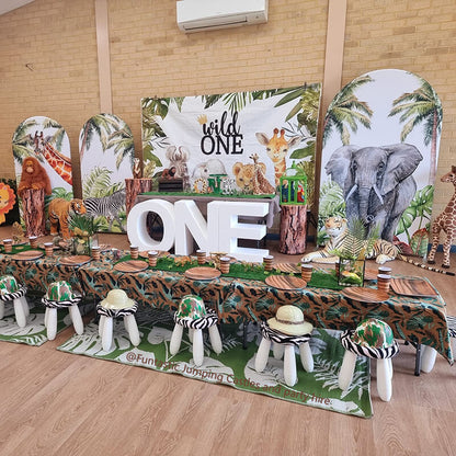 Wild One Safari Theme Arch Backdrop