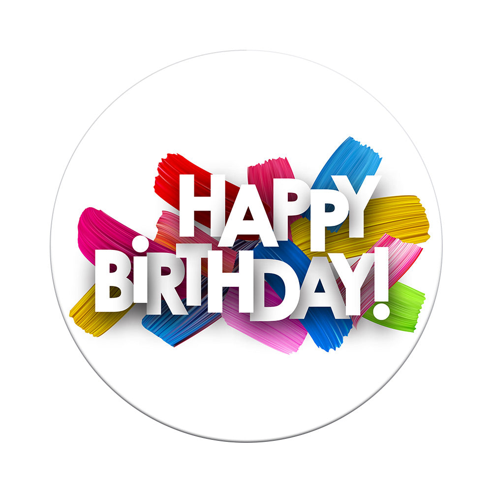 Colorful Birthday Round Backdrop Cover