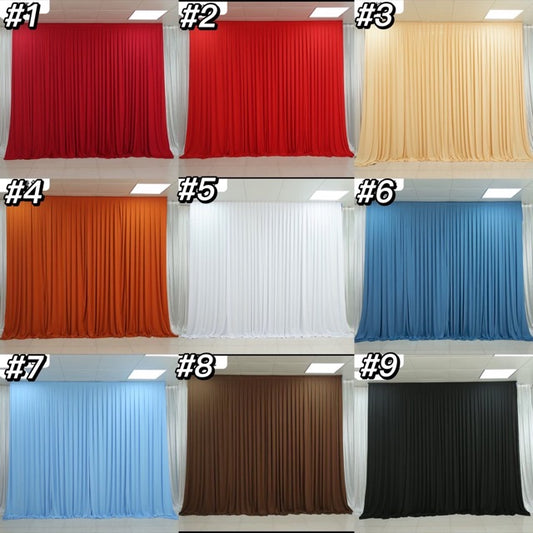 10x10ft Curtain Silk Drape Backdrop with Pocket