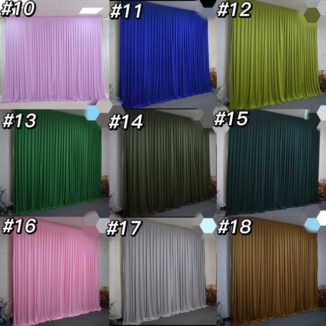 10x10ft Curtain Silk Drape Backdrop with Pocket