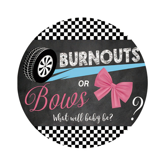 Gender Reveal Boy or Girl for Round Backdrop Cover