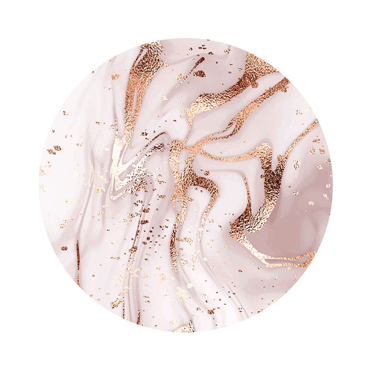 Golden Pink Marbling Round Backdrop Cover