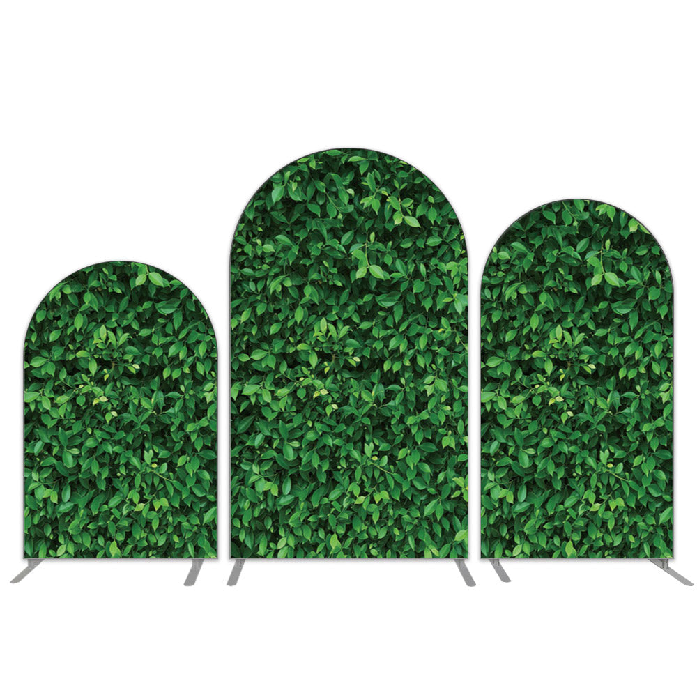 Greeniery Backdrop Arch Green Leaves Arch Wall for Personalized Backdrop Cover – Backdrop2go