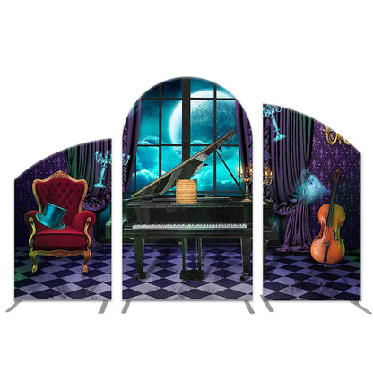 Photo of Halloween Piano House Chiara Arch Backdrop