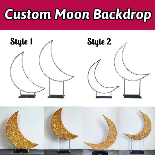 6FT Moon Backdrop Stand for Parties/ Events/ Weddings