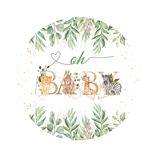 Oh Baby Safari Round Backdrop Cover