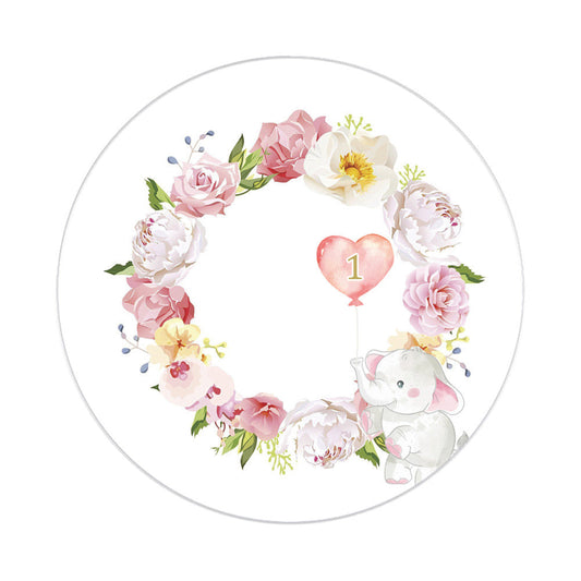 Onederful Floral Birthday Party Round Backdrop Cover