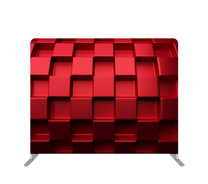 Pillowcase Tension Backdrop 3D Red Blocks