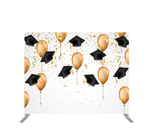 Pillowcase Tension Backdrop Black Caps and Gold