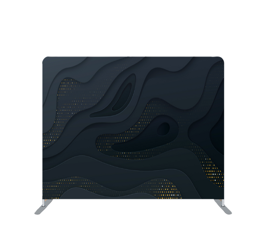 Pillowcase Tension Backdrop Black Paper Cut with Gold