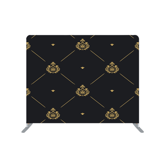 Pillowcase Tension Backdrop Black Royal Crown