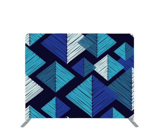 Pillowcase Tension Backdrop Blue Pyramid