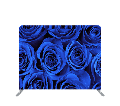 Pillowcase Tension Backdrop Blue Roses