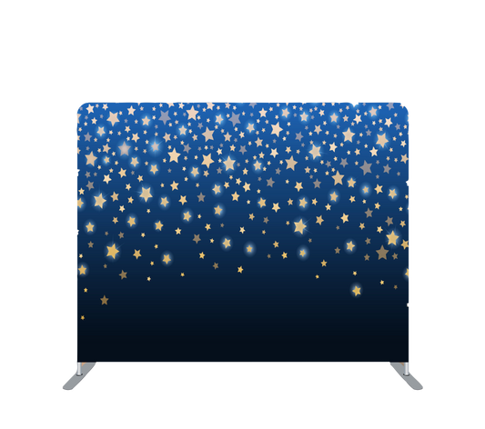 Pillowcase Tension Backdrop Blue Stars