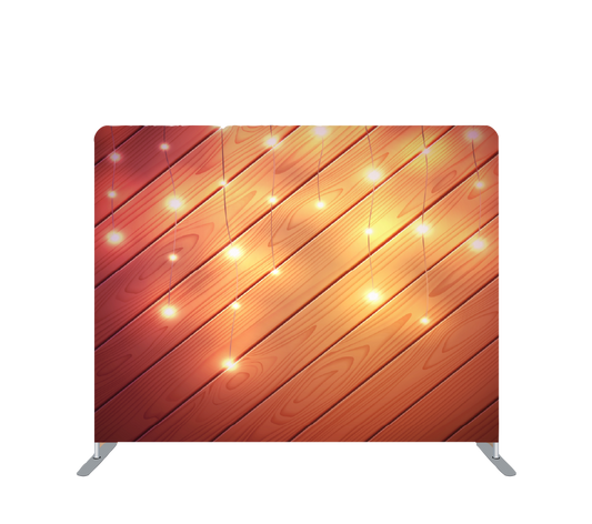 Pillowcase Tension Backdrop Burnt Orange Wooden Lights