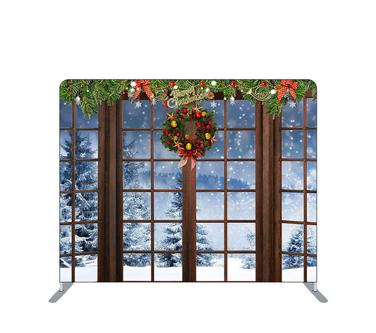 Pillowcase Tension Backdrop Christmas Snow Window