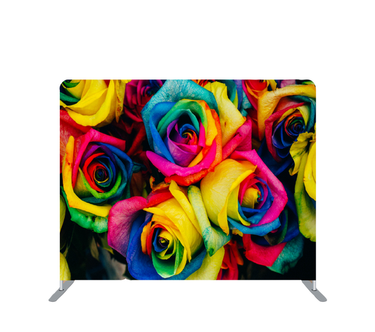 Pillowcase Tension Backdrop Colorful Large Roses