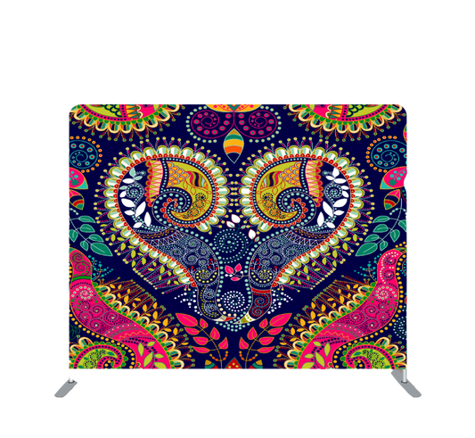 Pillowcase Tension Backdrop Colorful Paisley