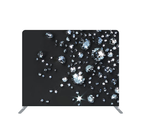 Pillowcase Tension Backdrop Diamond Confetti Black