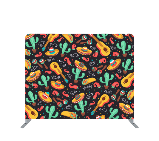 Pillowcase Tension Backdrop Fiesta Black and Yellow