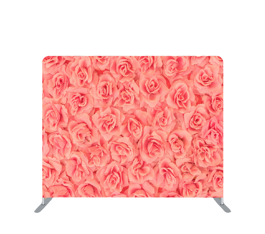 Pillowcase Tension Backdrop Fresh Pink Roses