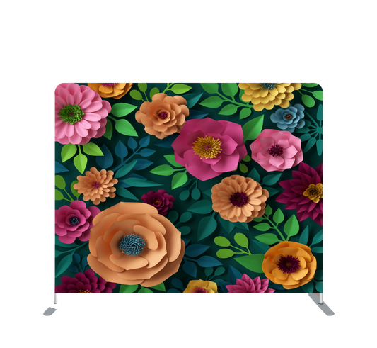 Pillowcase Tension Backdrop Green Paper Floral