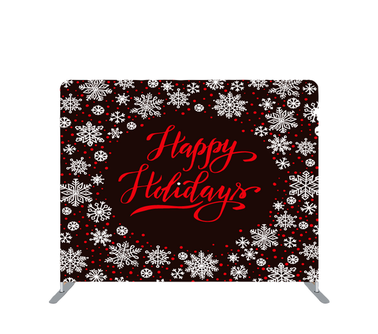 Pillowcase Tension Backdrop Happy Holidays Red